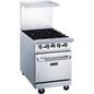 Dukers DCR24-4B 24" Gas Range with Four (4) Open Burners image 1