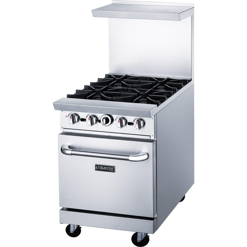 Dukers DCR24-4B 24" Gas Range with Four (4) Open Burners image 3