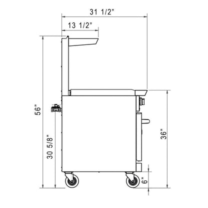 Dukers DCR24-GM 24" Gas Range with 24" Griddle image 5