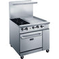 Dukers DCR36-2B24GM 36" Gas Range with Two (2) Open Burners & 24" Griddle image 1