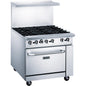 Dukers DCR36-6B 36" Gas Range with Six (6) Open Burners image 1