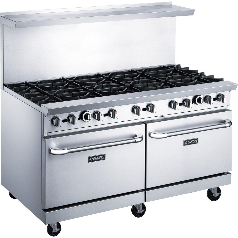 Dukers DCR60-10B 60" Gas Range with Ten (10) Open Burners image 1