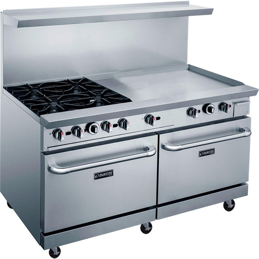 Dukers DCR60-4B36GM 60" Gas Range with Four (4) Open Burners & 36" Griddle image 1