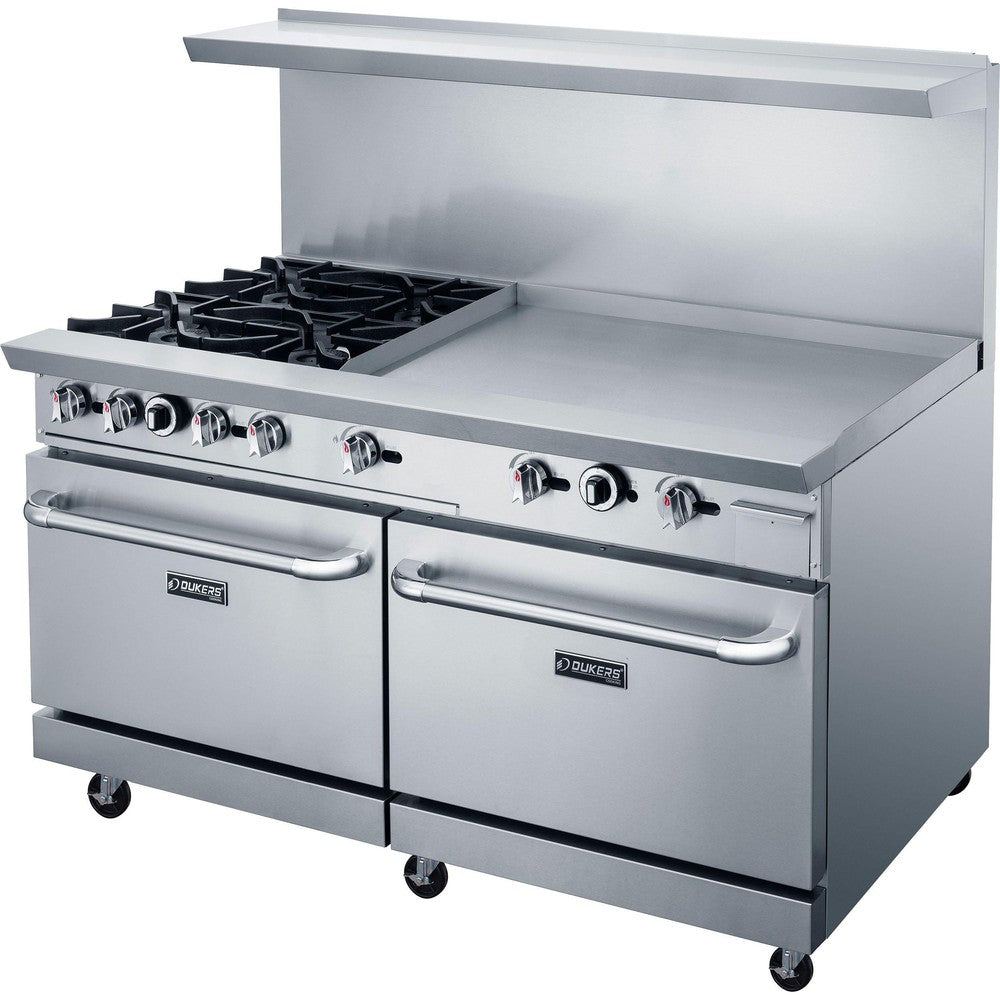 Dukers DCR60-4B36GM 60" Gas Range with Four (4) Open Burners & 36" Griddle image 3