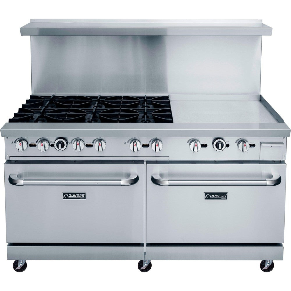 Dukers DCR60-6B24GM 60" Gas Range with Six (6) Open Burners & 24" Griddle image 2
