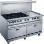 Dukers DCR60-6B24GM 60" Gas Range with Six (6) Open Burners & 24" Griddle image 1