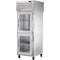 True STG1RPT-2HG-1S-HC Pass-Thru Half Glass Front/Solid Rear Swing Doors Refrigerator with Hydrocarbon Refrigerant