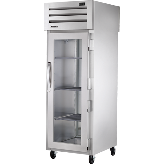 True STA1RPT-1G-1S-HC Pass-Thru Glass Front/Solid Rear Swing Doors Refrigerator with Hydrocarbon Refrigerant