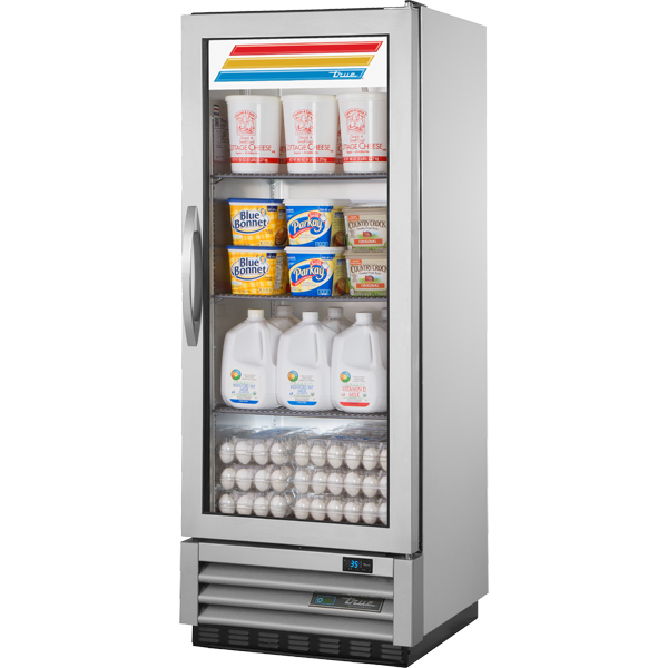 True T-12G-HC~FGD01 Reach-In Glass Swing Door Refrigerator with Hydrocarbon Refrigerant