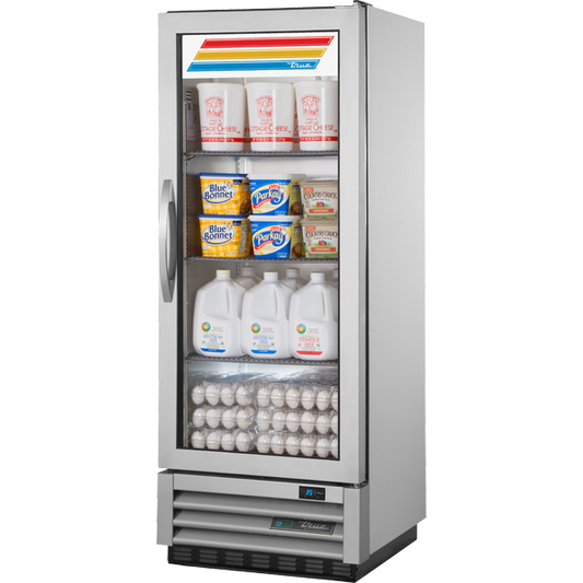 True T-12G-HC~FGD01 Reach-In Glass Swing Door Refrigerator with Hydrocarbon Refrigerant