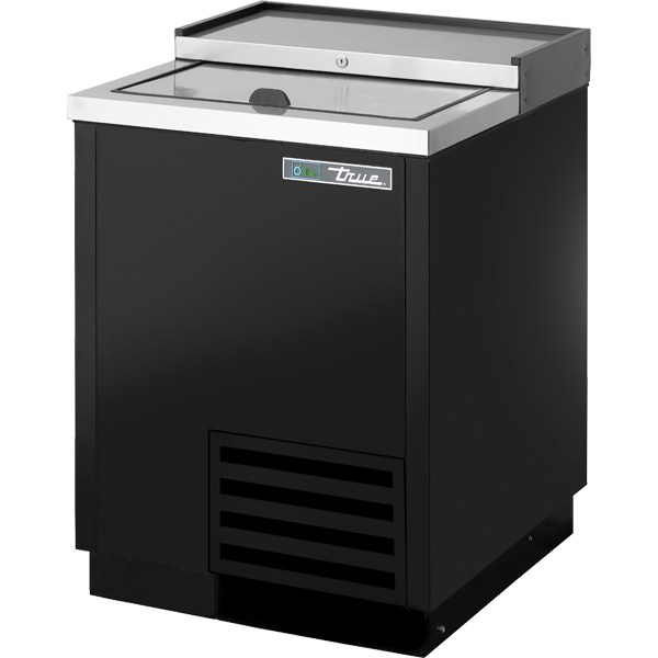 True TD-24-7-HC Solid Slide Lid Deep Well Horizontal Bottle Cooler with Hydrocarbon Refrigerant