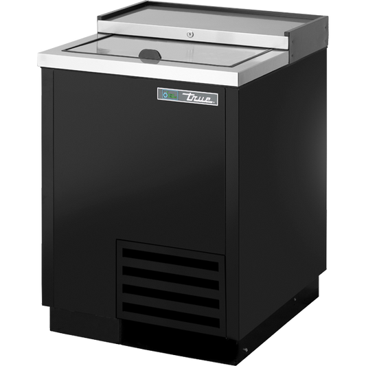 True TD-24-7-HC Solid Slide Lid Deep Well Horizontal Bottle Cooler with Hydrocarbon Refrigerant