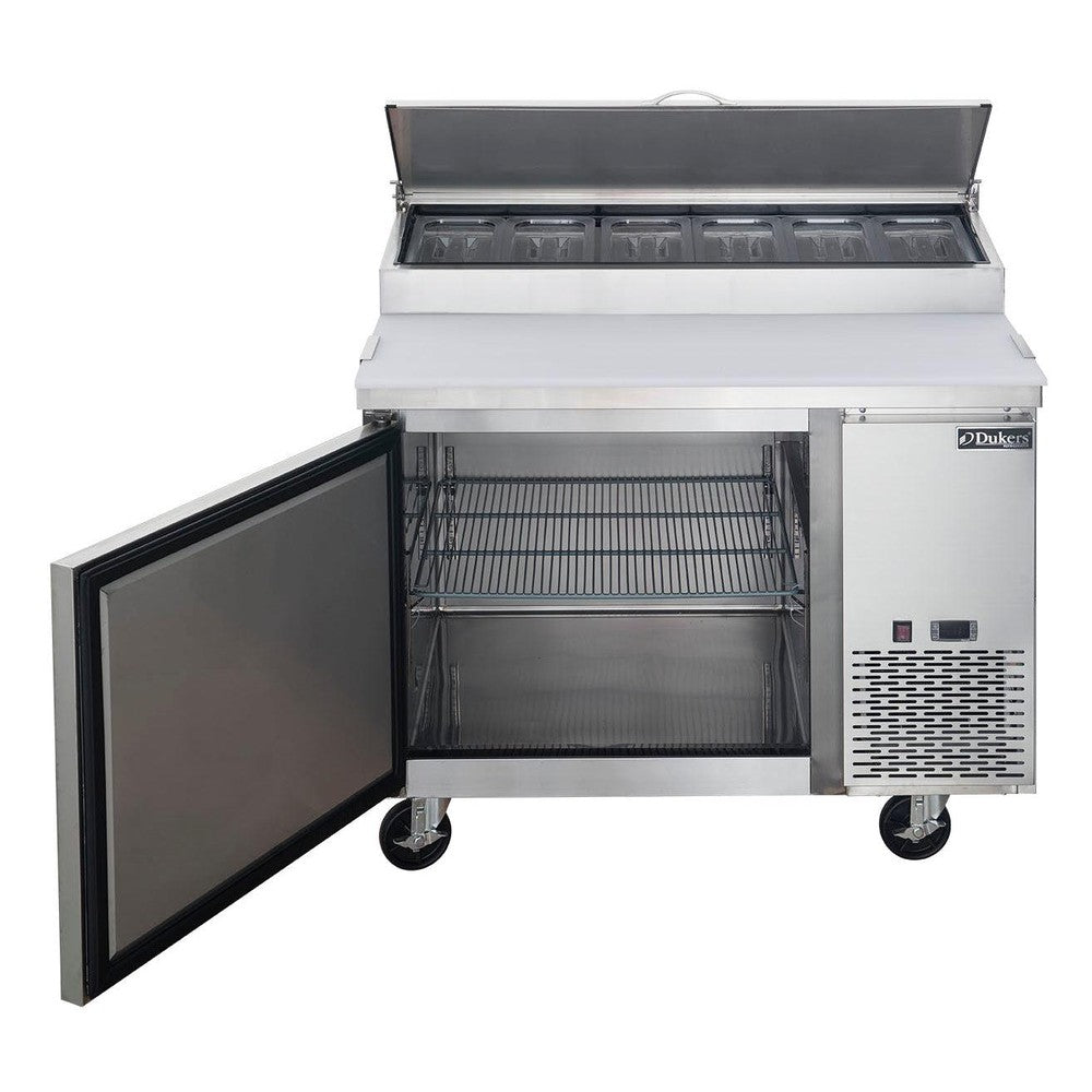 Dukers DPP44-6-S1 Commercial Single Door Pizza Prep Table Refrigerator image 3