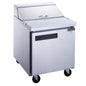Dukers DSP29-8-S1 1-Door Commercial Food Prep Table Refrigerator in Stainless Steel image 1