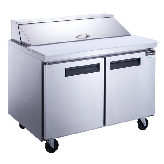 Dukers DSP36-10-S2 2-Door Commercial Food Prep Table Refrigerator in Stainless Steel image 1
