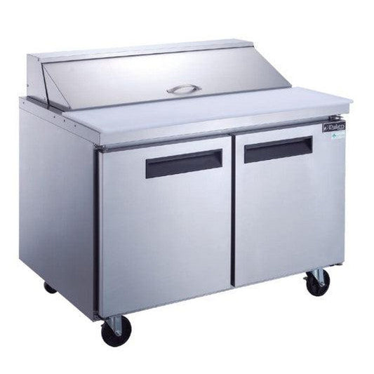 Dukers DSP60-16-S2 2-Door Commercial Food Prep Table Refrigerator in Stainless Steel image 1