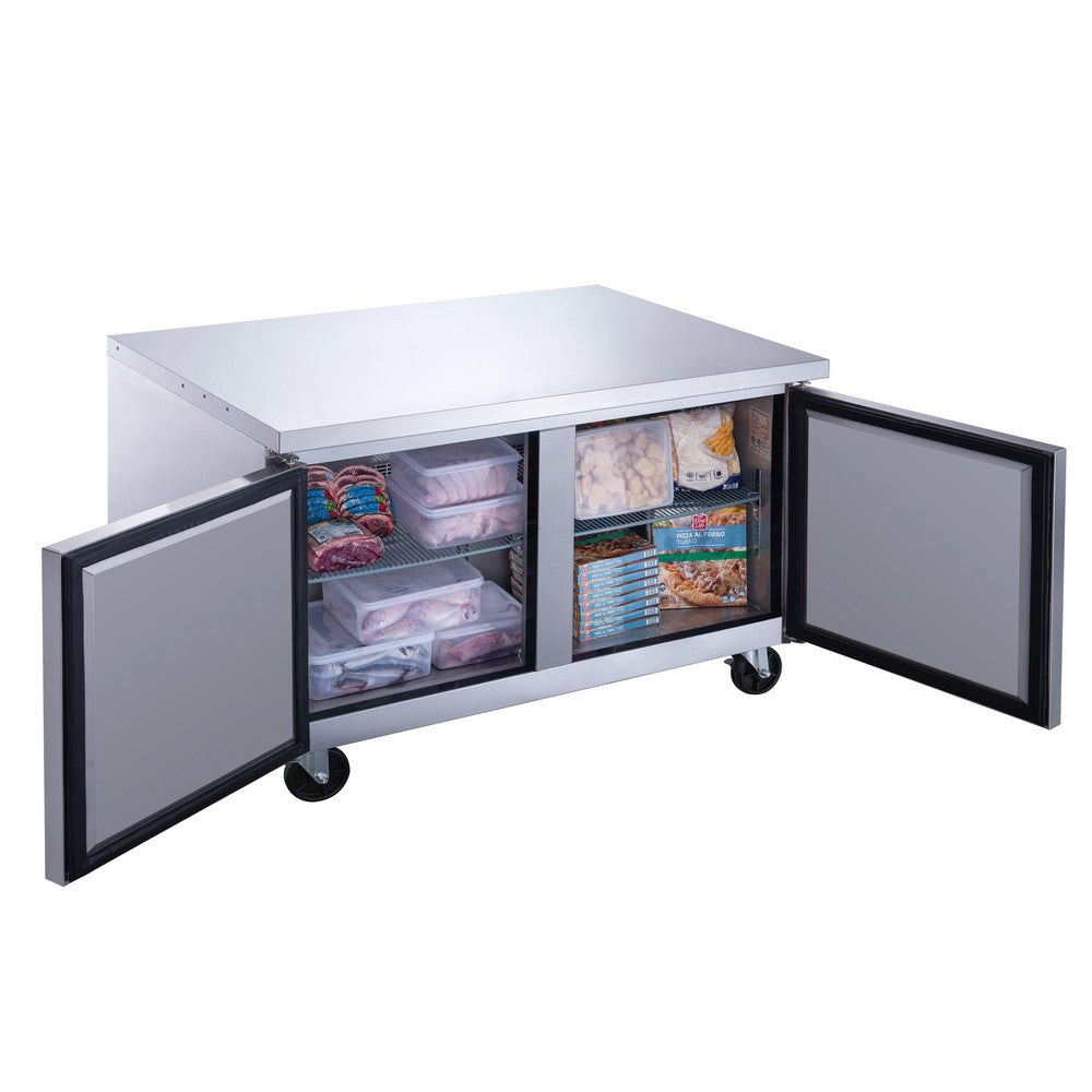 Dukers DUC48F 2-Door Undercounter Freezer in Stainless Steel image 2
