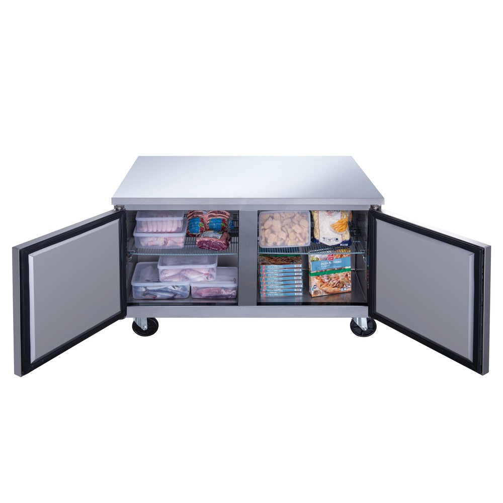 Dukers DUC48F 2-Door Undercounter Freezer in Stainless Steel image 3