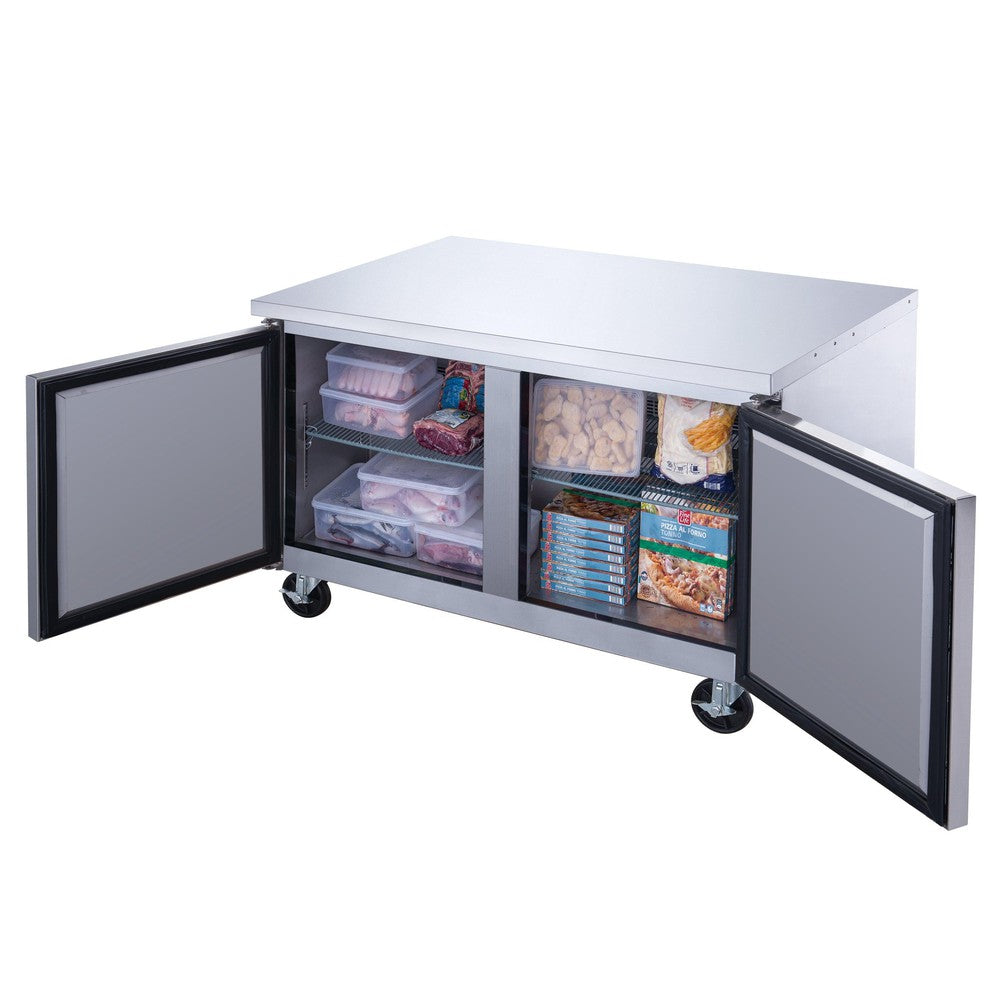 Dukers DUC48F 2-Door Undercounter Freezer in Stainless Steel image 4