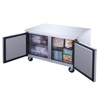 Dukers DUC60F 2-Door Undercounter Commercial Freezer in Stainless Steel image 4