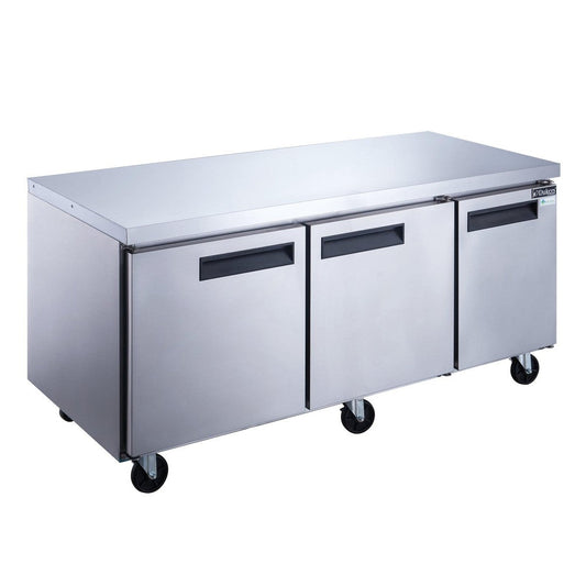 Dukers DUC72F 3-Door Undercounter Commercial Freezer in Stainless Steel image 1