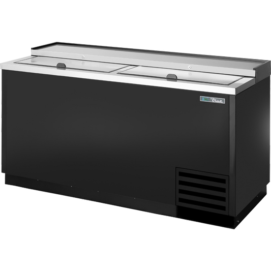 True TD-65-24-HC Solid Slide Lid Deep Well Horizontal Bottle Cooler with Hydrocarbon Refrigerant