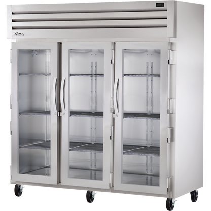 True STR3R-3G-HC Reach-In Glass Swing Door Refrigerator with Hydrocarbon Refrigerant