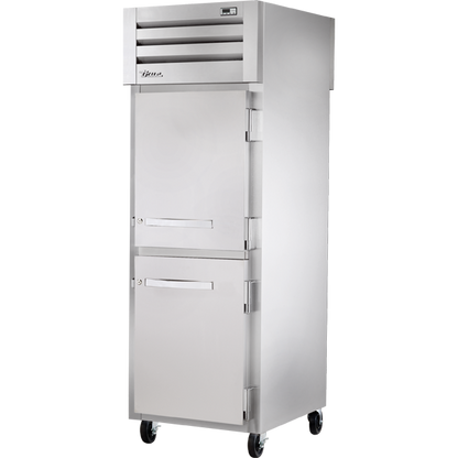True STR1RPT-2HS-1S-HC Pass-Thru Solid Half Front/Solid Rear Swing Doors Refrigerator with Hydrocarbon Refrigerant
