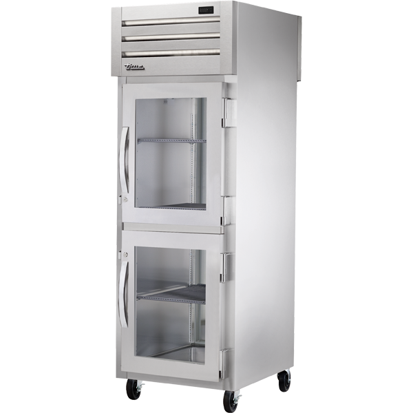 True STA1RPT-2HG-1S-HC Pass-Thru Half Glass Front/Solid Rear Swing Doors Refrigerator with Hydrocarbon Refrigerant - view 2