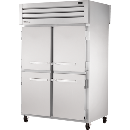 True STA2RPT-4HS-2G-HC Pass-Thru Solid Half Front/Glass Rear Swing Doors Refrigerator with Hydrocarbon Refrigerant