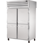True STA2RPT-4HS-2G-HC Pass-Thru Solid Half Front/Glass Rear Swing Doors Refrigerator with Hydrocarbon Refrigerant