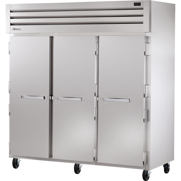True STR3F-3S-HC Reach-In Solid Swing Door Freezer with Hydrocarbon Refrigerant