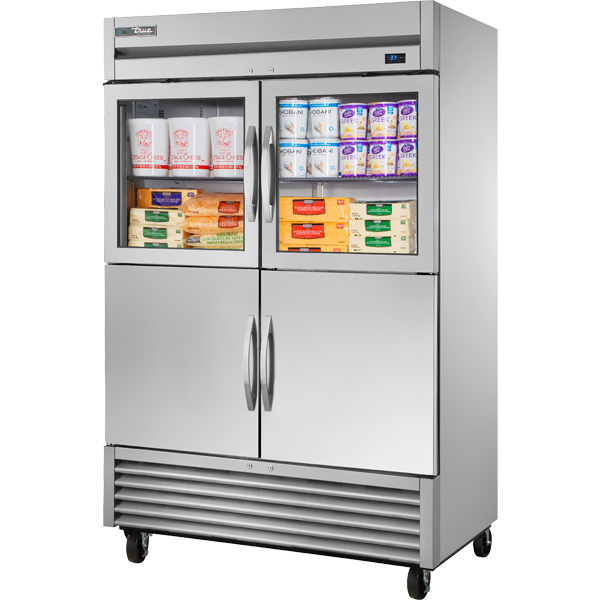True T-49-2-G-2-HC~FGD01 Reach-In Combination Half Swing Door Refrigerator with Hydrocarbon Refrigerant