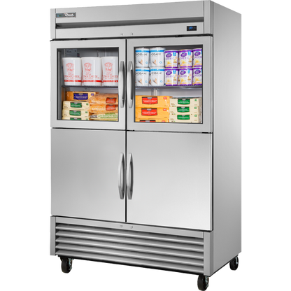 True T-49-2-G-2-HC~FGD01 Reach-In Combination Half Swing Door Refrigerator with Hydrocarbon Refrigerant