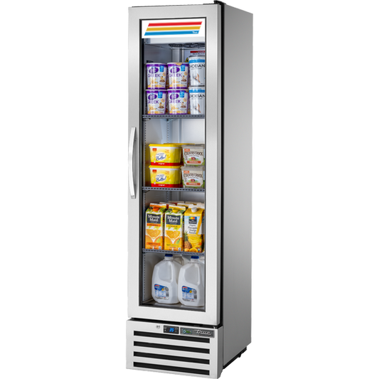 True T-11G-HC~FGD01 Reach-In Glass Swing Door Refrigerator with Hydrocarbon Refrigerant