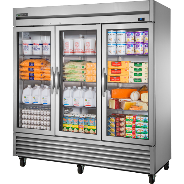 True T-72G-HC~FGD01 Reach-In Glass Swing Door Refrigerator with Hydrocarbon Refrigerant