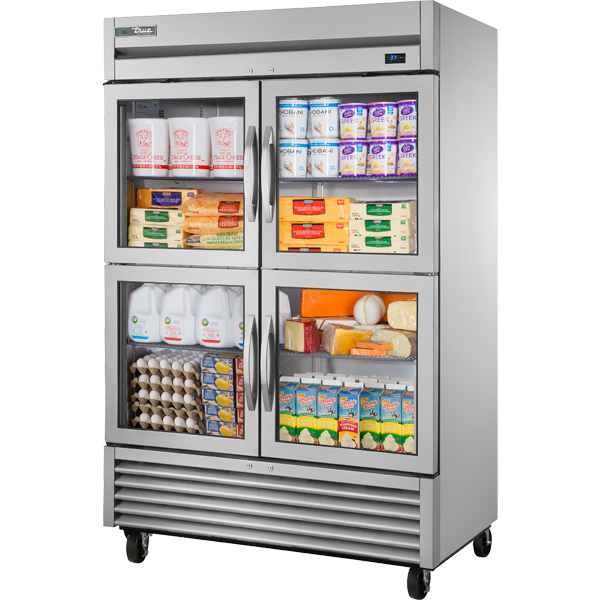 True T-49G-4-HC~FGD01 Reach-In Glass Half Swing Door Refrigerator with Hydrocarbon Refrigerant