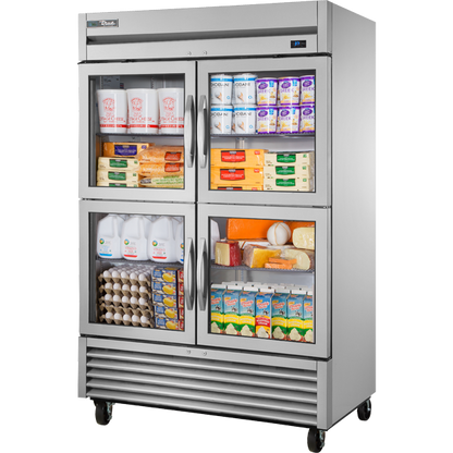 True T-49G-4-HC~FGD01 Reach-In Glass Half Swing Door Refrigerator with Hydrocarbon Refrigerant