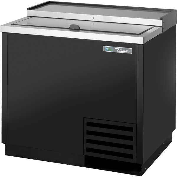True TD-36-12-HC Solid Slide Lid Deep Well Horizontal Bottle Cooler with Hydrocarbon Refrigerant