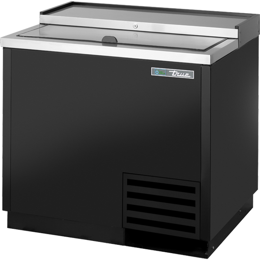 True TD-36-12-HC Solid Slide Lid Deep Well Horizontal Bottle Cooler with Hydrocarbon Refrigerant