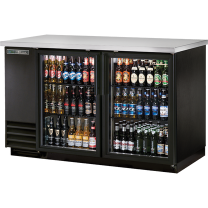 True TBB-2G-HC-LD Glass Swing Door Back Bar Cooler with LED Lighting & Hydrocarbon Refrigerant
