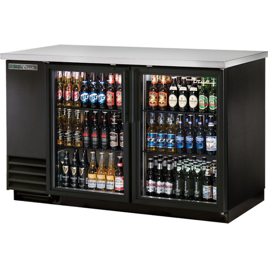 True TBB-2G-HC-LD Glass Swing Door Back Bar Cooler with LED Lighting & Hydrocarbon Refrigerant