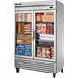True TS-49FG-HC~FGD01 Reach-In Glass Swing Door Stainless Steel Freezer with Hydrocarbon Refrigerant