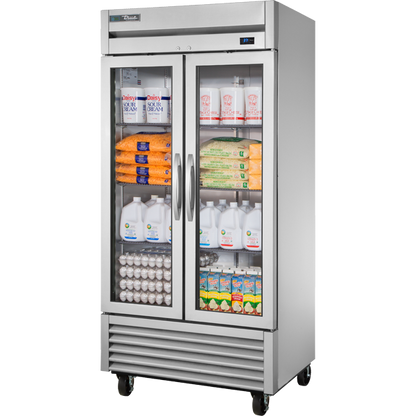 True T-35G-HC~FGD01 Reach-In Glass Swing Door Refrigerator with Hydrocarbon Refrigerant