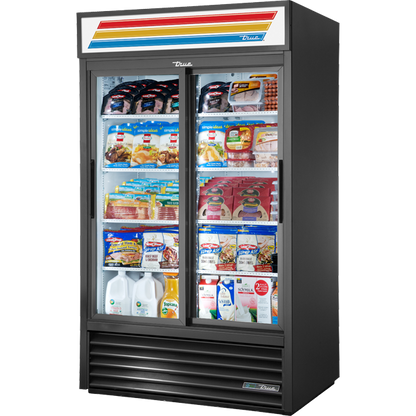 True GDM-41-HC-LD Slide Door Refrigerator with Hydro Carbon Refrigerant & LED Lighting