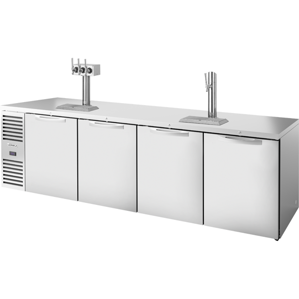 True TDR108-RISZ1-L-S-SSSS-1 Reach-In Single Zone Refrigerator with Left Side Refrigeration System. Stainless Exterior and Solid Swing Doors
