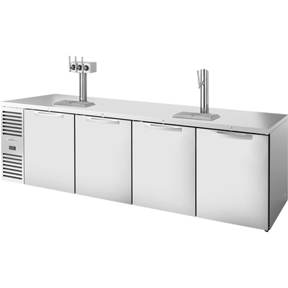 True TDR108-RISZ1-L-S-SSSS-1 Reach-In Single Zone Refrigerator with Left Side Refrigeration System. Stainless Exterior and Solid Swing Doors