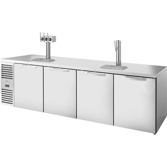 True TDR108-RISZ1-L-S-SSSS-1 Reach-In Single Zone Refrigerator with Left Side Refrigeration System. Stainless Exterior and Solid Swing Doors