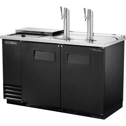 True TDD-2CT-HC Solid Swing Door Club Top Direct Draw Beer Dispenser with Hydrocarbon Refrigerant