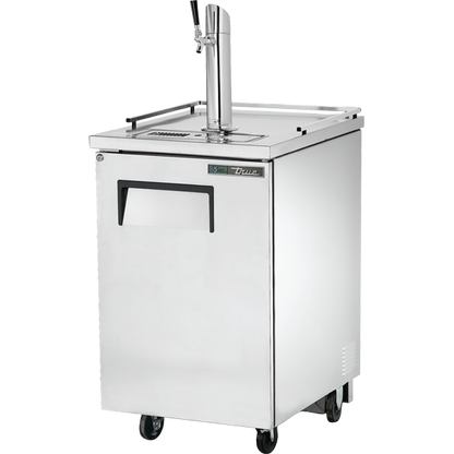 True TDD-1-S-HC Solid Swing Door Stainless Steel Direct Draw Beer Dispenser with Hydrocarbon Refrigerant